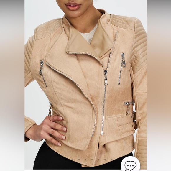 Nwot Ivory & Chain Moto $189 Jacket - Picture 6 of 6